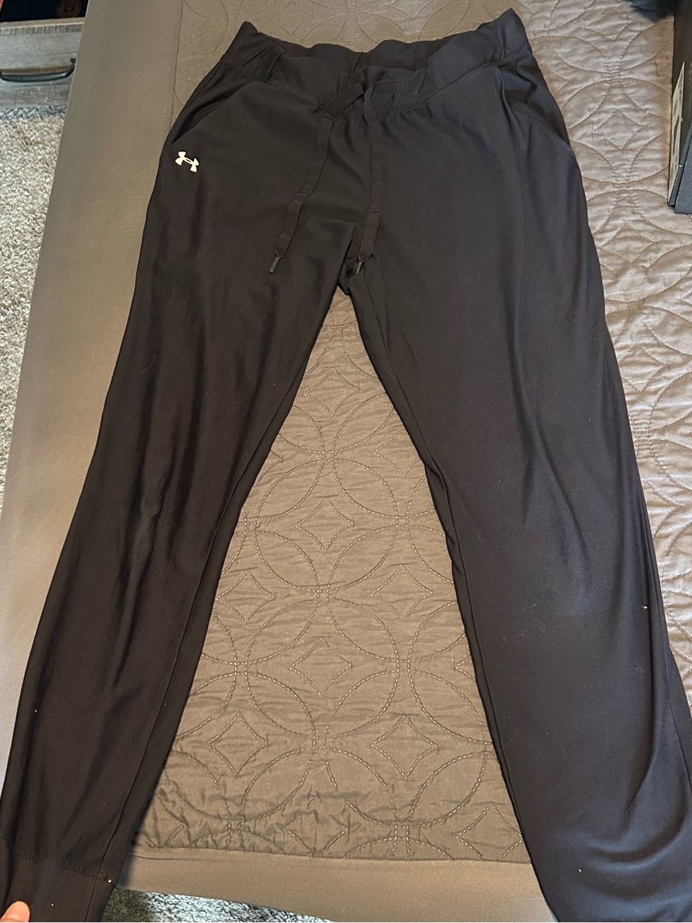 Under Armour Black Athletic Joggers with Logo